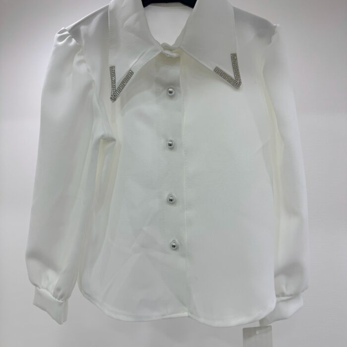 Camicia colletto brillantini