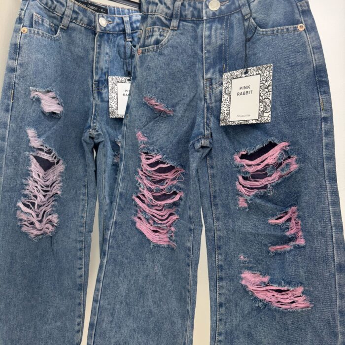 Jeans Strappato Palazzo